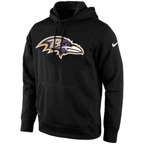 Men's Baltimore Ravens Nike Black KO Logo Essential Hoodie
