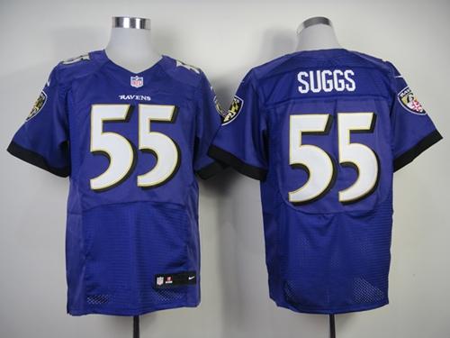 Nike Ravens #55 Terrell Suggs Purple Team Color Men's Stitched NFL New Elite Jersey