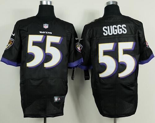 Nike Ravens #55 Terrell Suggs Black Alternate Men's Stitched NFL New Elite Jersey