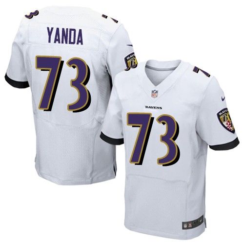 Nike Ravens #73 Marshal Yanda White Men's Men's Stitched NFL New Elite Jersey