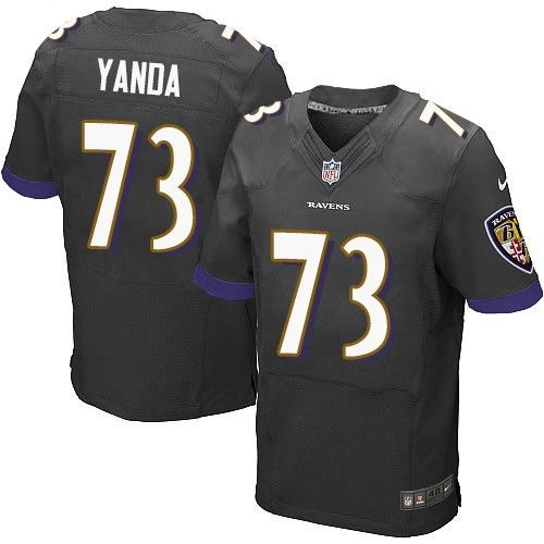 Nike Ravens #73 Marshal Yanda Black Alternate Men's Men's Stitched NFL New Elite Jersey