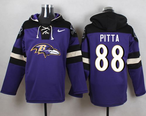 Nike Ravens #88 Dennis Pitta Purple Player Pullover NFL Hoodie