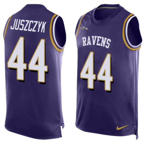 Nike Ravens #44 Kyle Juszczyk Purple Team Color Men's Stitched NFL Limited Tank Top Jersey