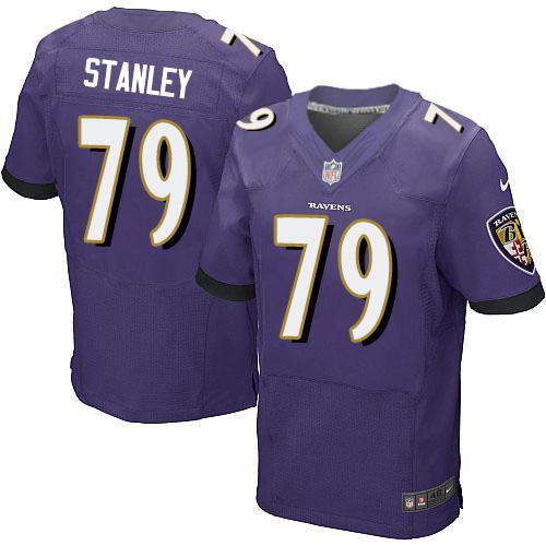 Nike Ravens #79 Ronnie Stanley Purple Team Color Men's Stitched NFL New Elite Jersey