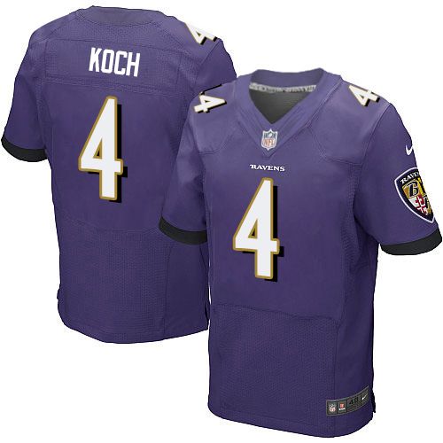 Nike Ravens #4 Sam Koch Purple Team Color Men's Stitched NFL New Elite Jersey