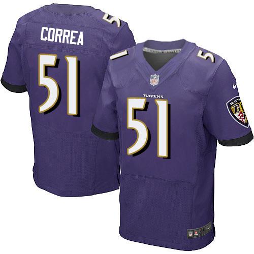 Nike Ravens #51 Kamalei Correa Purple Team Color Men's Stitched NFL New Elite Jersey
