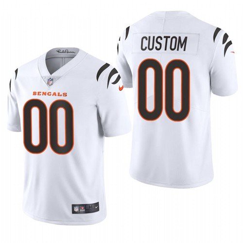 Men's Cincinnati Bengals ACTIVE PLAYER Custom 2021 New White Vapor Untouchable Limited Stitched NFL Jersey (Check description if you want Women or Youth size)