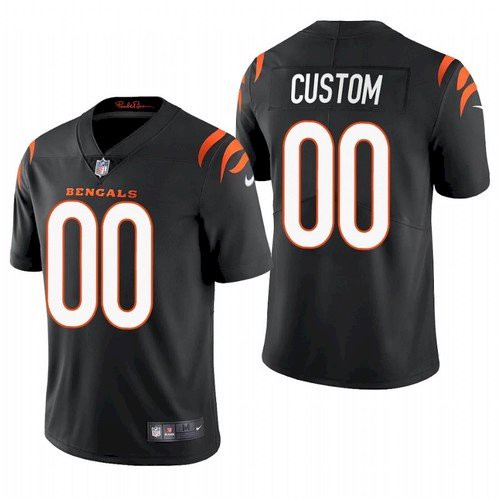 Men's Cincinnati Bengals Personalized Front Name Back Name Only Black Vapor Untouchable Limited Stitched Jersey