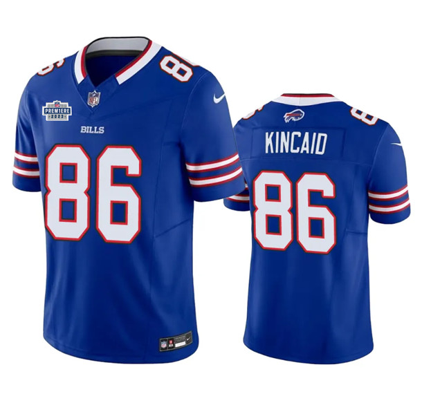 Men's Buffalo Bills #86 Dalton Kincaid Blue 2023 F.U.S.E. Prem1ere Patch Vapor Untouchable Football Stitched Jersey