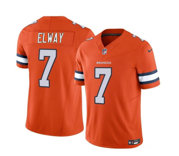Men's Denver Broncos #7 John Elway Orange 2023 F.U.S.E. Vapor Untouchable Football Stitched Jersey