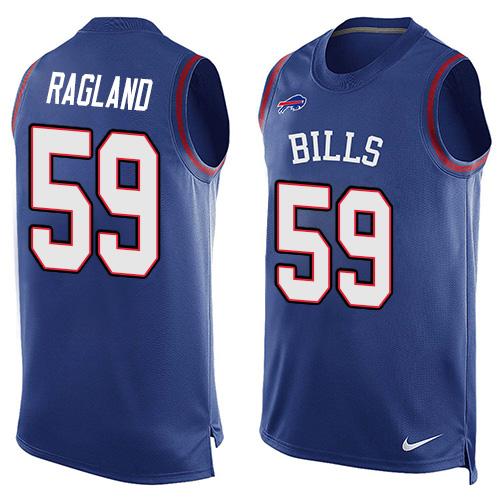 Nike Bills #59 Reggie Ragland Royal Blue Team Color Men's Stitched NFL Limited Tank Top Jersey