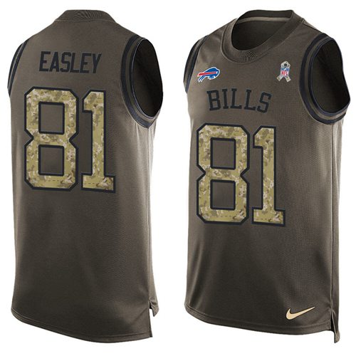 Nike Bills #81 Marcus Easley Green Men's Stitched NFL Limited Salute To Service Tank Top Jersey