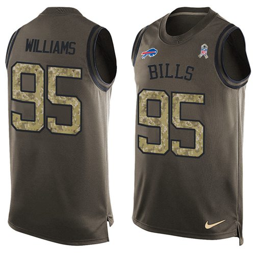 Nike Bills #95 Kyle Williams Green Men's Stitched NFL Limited Salute To Service Tank Top Jersey