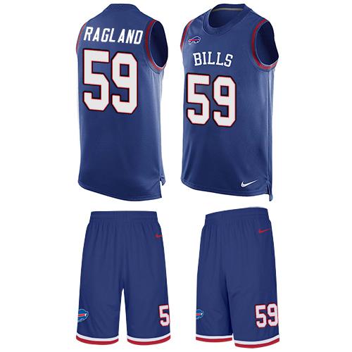 Nike Bills #59 Reggie Ragland Royal Blue Team Color Men's Stitched NFL Limited Tank Top Suit Jersey