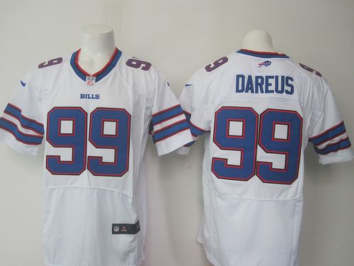 Nike Bills #99 Marcell Dareus White Men's Stitched NFL Elite Jersey