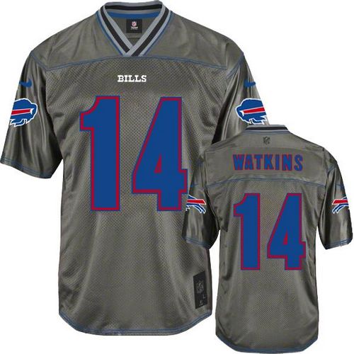 Nike Bills #14 Sammy Watkins Grey Men's Stitched NFL Elite Vapor Jersey