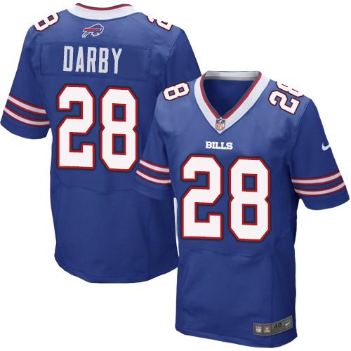 Nike Bills #28 Ronald Darby Royal Blue Team Color Men's Stitched NFL New Elite Jersey