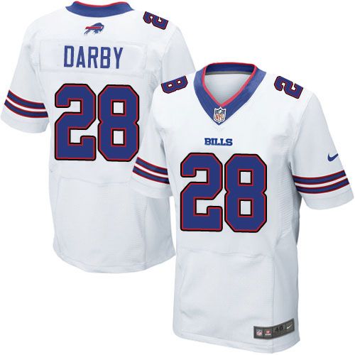 Nike Bills #28 Ronald Darby White Men's Stitched NFL New Elite Jersey