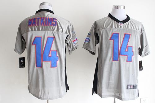 Nike Bills #14 Sammy Watkins Grey Shadow Men's Stitched NFL Elite Jersey