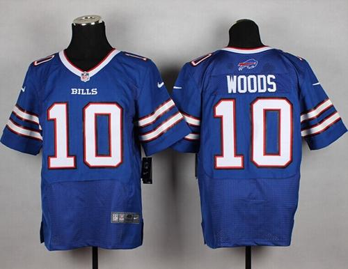 Nike Bills #10 Robert Woods Royal Blue Team Color Men's Stitched NFL New Elite Jersey