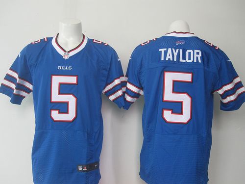 Nike Bills #5 Tyrod Taylor Royal Blue Team Color Men's Stitched NFL New Elite Jersey