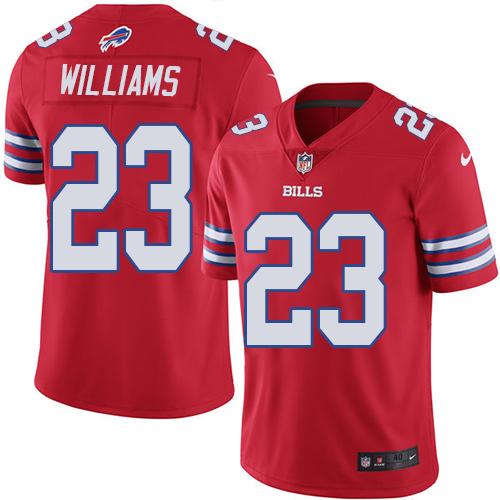 Nike Bills #23 Aaron Williams Red Men's Stitched NFL Elite Rush Jersey