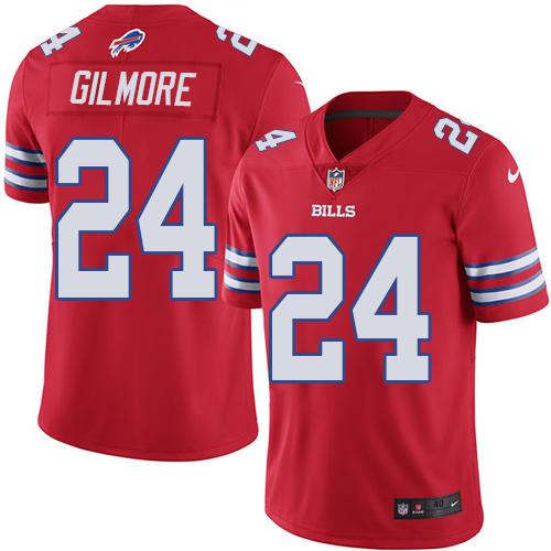 Nike Bills #24 Stephon Gilmore Red Men's Stitched NFL Elite Rush Jersey
