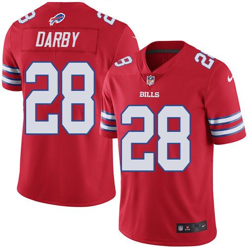Nike Bills #28 Ronald Darby Red Men's Stitched NFL Elite Rush Jersey