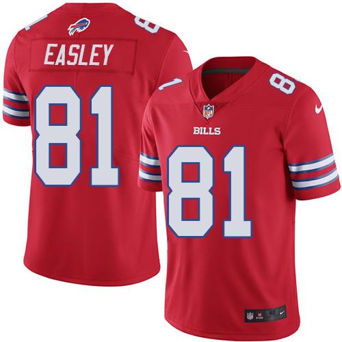 Nike Bills #81 Marcus Easley Red Men's Stitched NFL Elite Rush Jersey