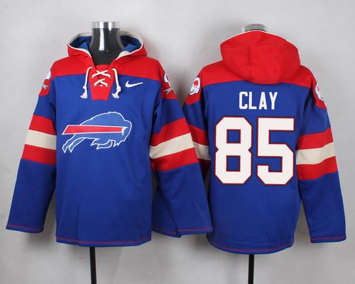 Nike Bills #85 Charles Clay Royal Blue Player Pullover NFL Hoodie