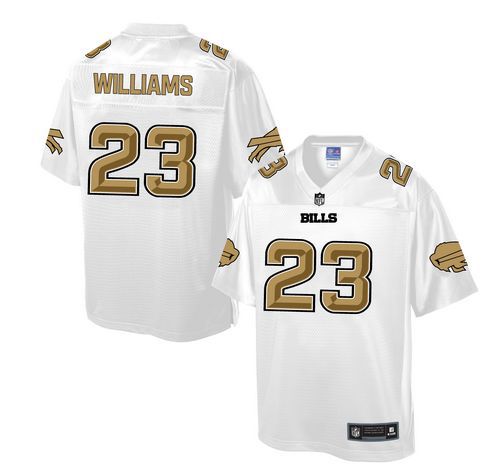 Nike Bills #23 Aaron Williams White Men's NFL Pro Line Fashion Game Jersey