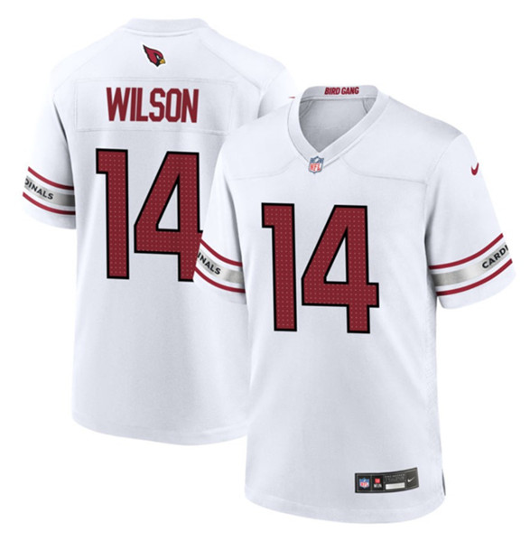 Men's Arizona Cardinals #14 Michael Wilson White Stitched Football Game Jersey