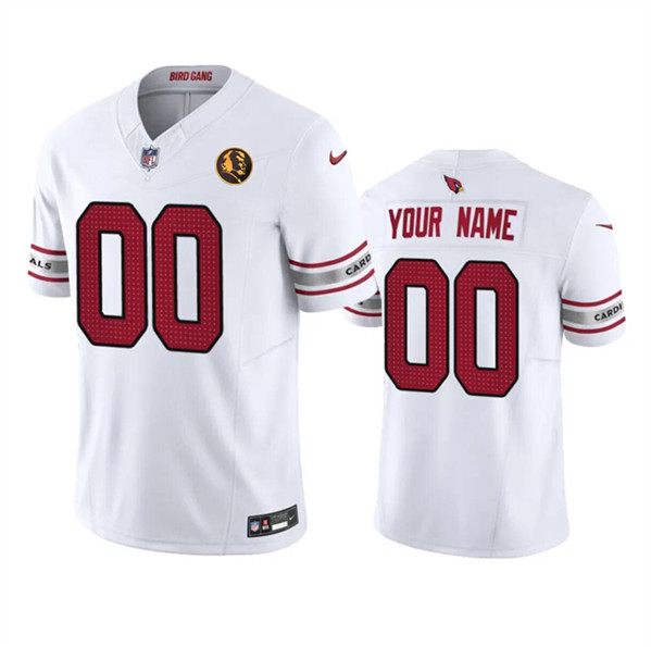 Men's Arizona Cardinals Active Player Custom White 2023 F.U.S.E. With John Madden Patch Vapor Limited Football Stitched Jersey