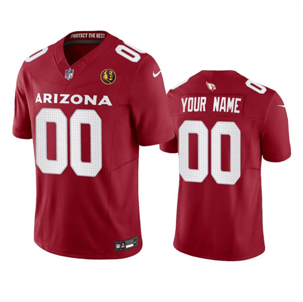 Men's Arizona Cardinals Active Player Custom Red 2023 F.U.S.E. With John Madden Patch Vapor Limited Football Stitched Jersey