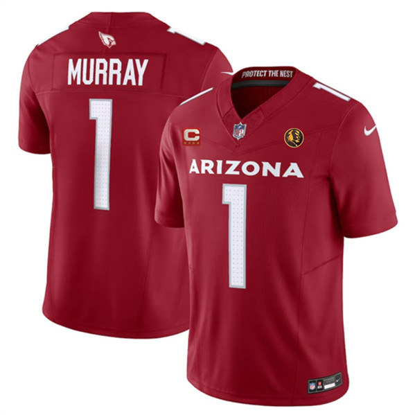 Men's Arizona Cardinals #1 Kyler Murray Red 2023 F.U.S.E. With 4-Star C Patch And John Madden Patch Vapor Limited Football Stitched Jersey