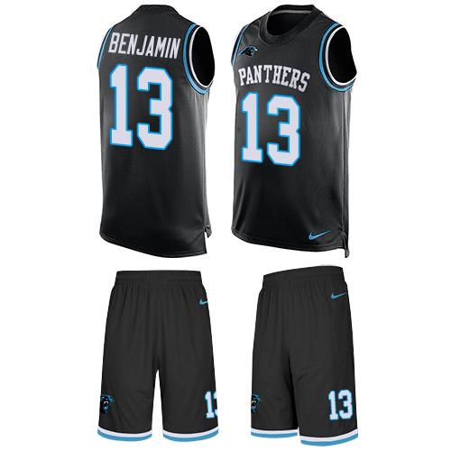 Nike Panthers #13 Kelvin Benjamin Black Team Color Men's Stitched NFL Limited Tank Top Suit Jersey