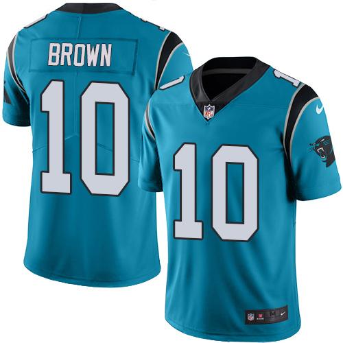 Nike Panthers #10 Corey Brown Blue Men's Stitched NFL Limited Rush Jersey