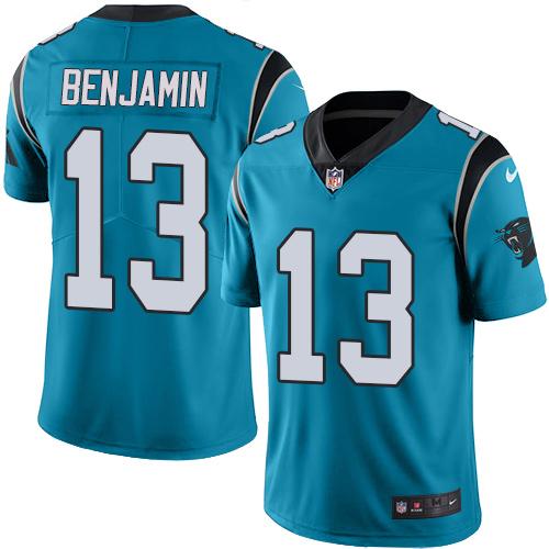 Nike Panthers #13 Kelvin Benjamin Blue Men's Stitched NFL Limited Rush Jersey
