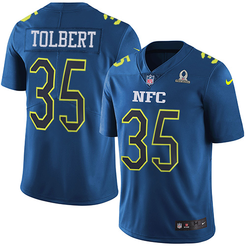 Nike Panthers #35 Mike Tolbert Navy Men's Stitched NFL Limited NFC 2017 Pro Bowl Jersey