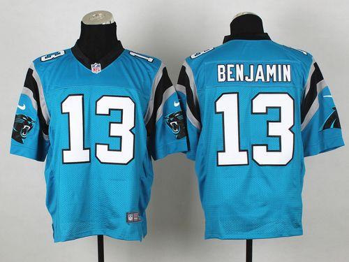 Nike Panthers #13 Kelvin Benjamin Blue Alternate Men's Stitched NFL Elite Jersey