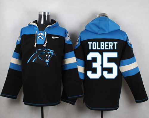 Nike Panthers #35 Mike Tolbert Black Player Pullover NFL Hoodie