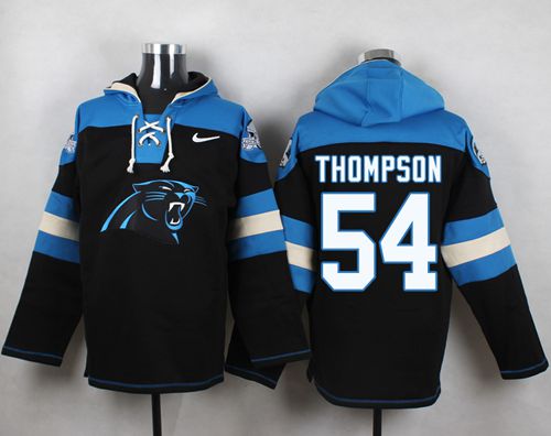 Nike Panthers #54 Shaq Thompson Black Player Pullover NFL Hoodie
