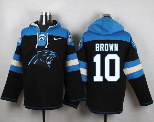 Nike Panthers #10 Corey Brown Black Player Pullover NFL Hoodie