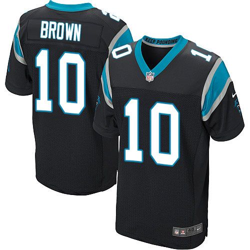 Nike Panthers #10 Corey Brown Black Team Color Men's Stitched NFL Elite Jersey