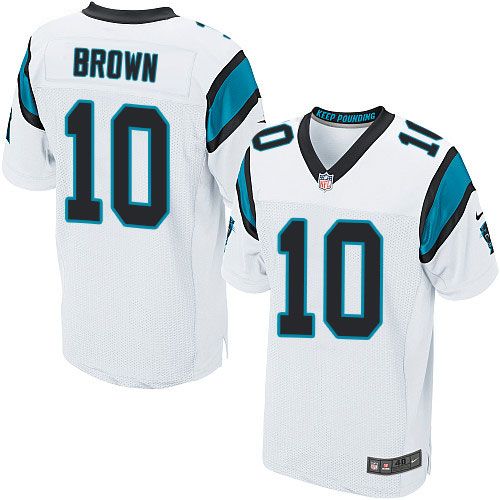 Nike Panthers #10 Corey Brown White Men's Stitched NFL Elite Jersey