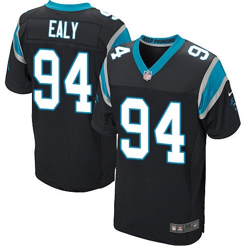Nike Panthers #94 Kony Ealy Black Team Color Men's Stitched NFL Elite Jersey