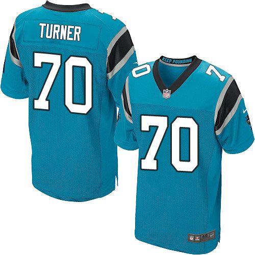 Nike Panthers #70 Trai Turner Blue Alternate Men's Stitched NFL Elite Jersey