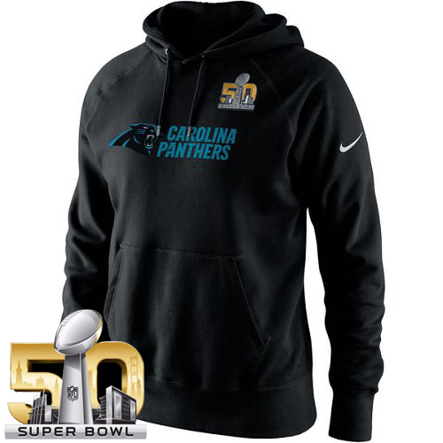 Men's Carolina Panthers Nike Black Super Bowl 50 Lockup Pullover Hoodie