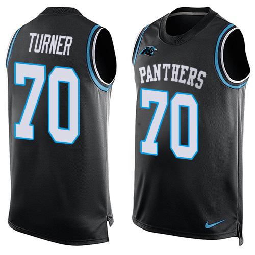 Nike Panthers #70 Trai Turner Black Team Color Men's Stitched NFL Limited Tank Top Jersey