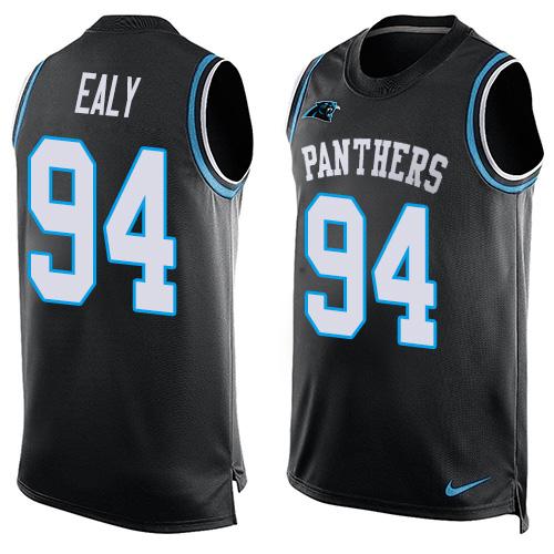 Nike Panthers #94 Kony Ealy Black Team Color Men's Stitched NFL Limited Tank Top Jersey